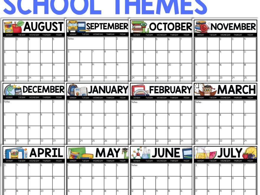 2025 2026 Editable Monthly Calendar Templates Digital Planner Stickers With Free Updates A Love Of Teaching Kim Miller