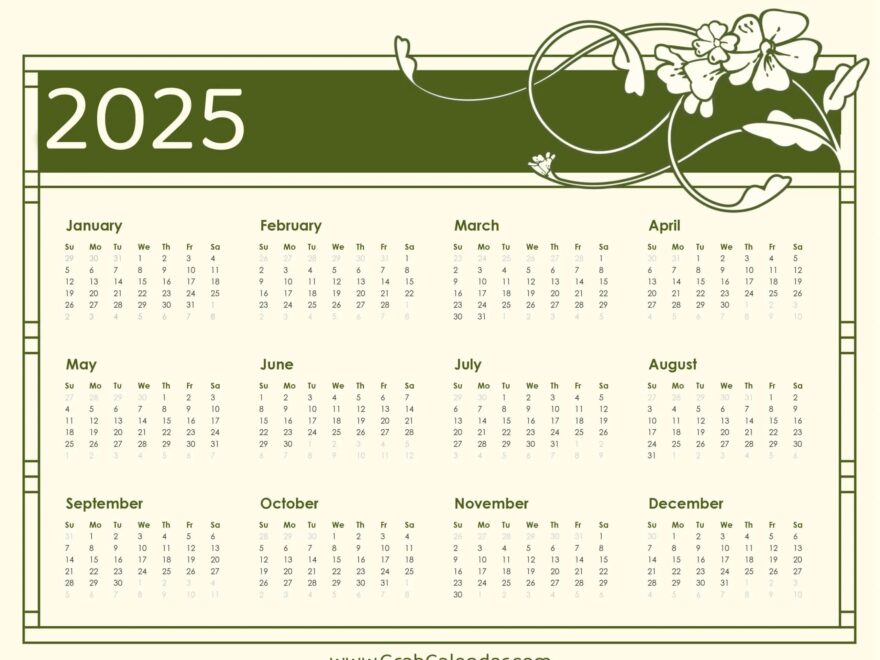 2025 Calendar Grab Calendar