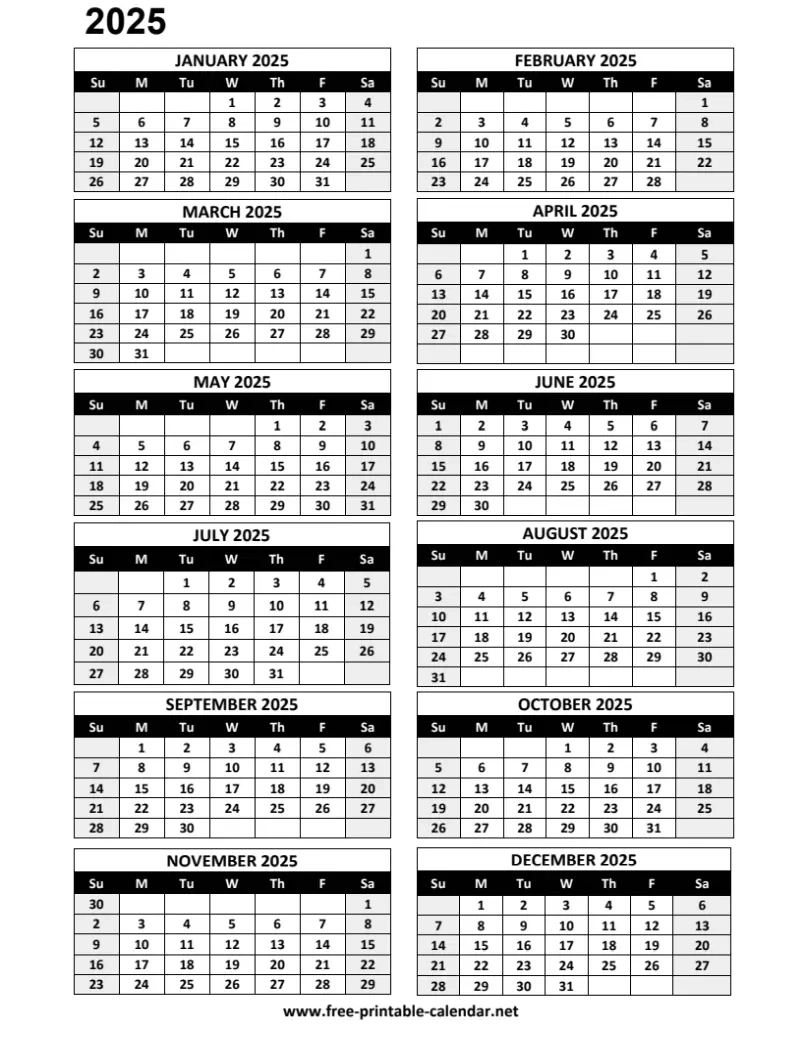 Blank Calendar Sept 2025 Printable