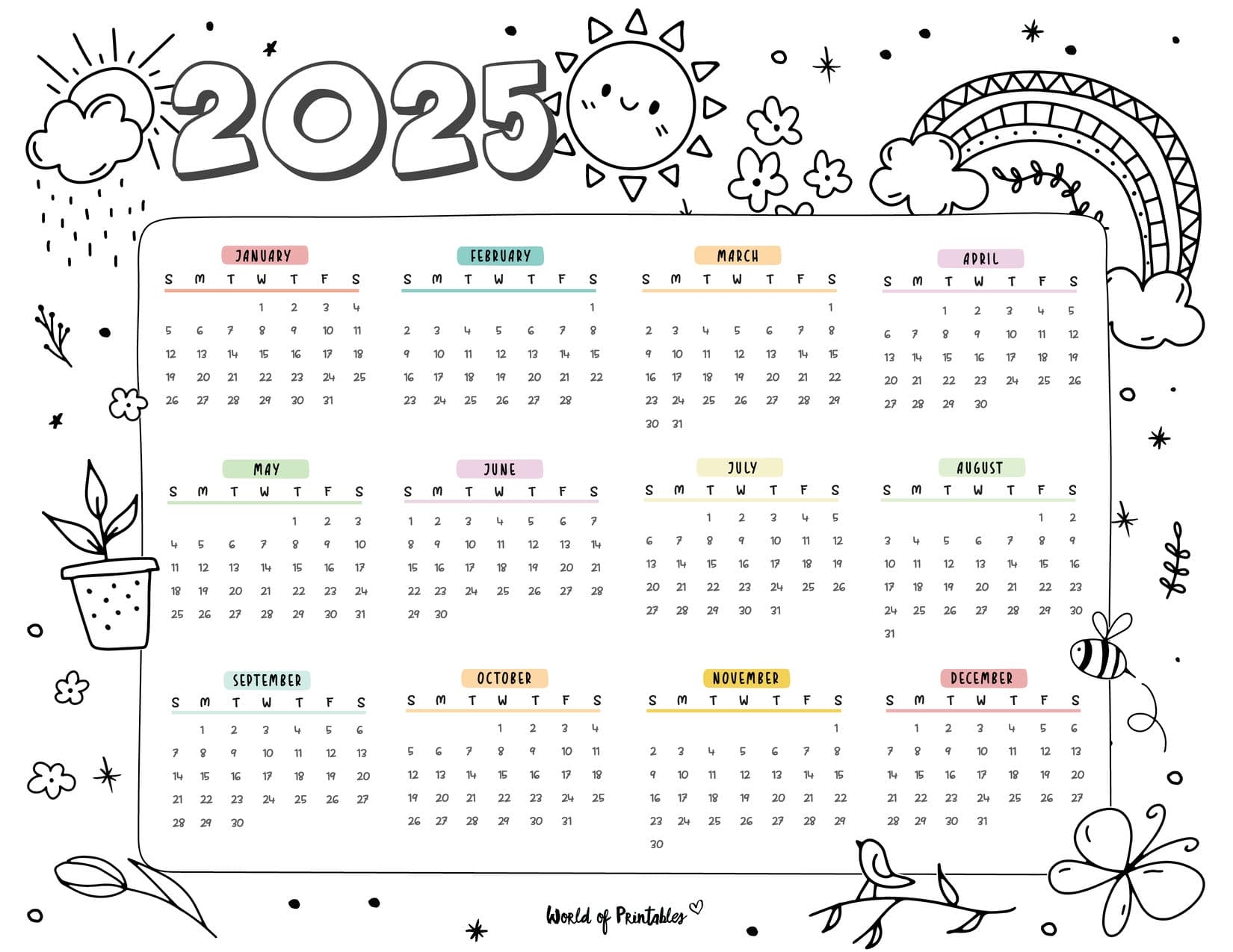 Print Blank Calendar Sept 2025