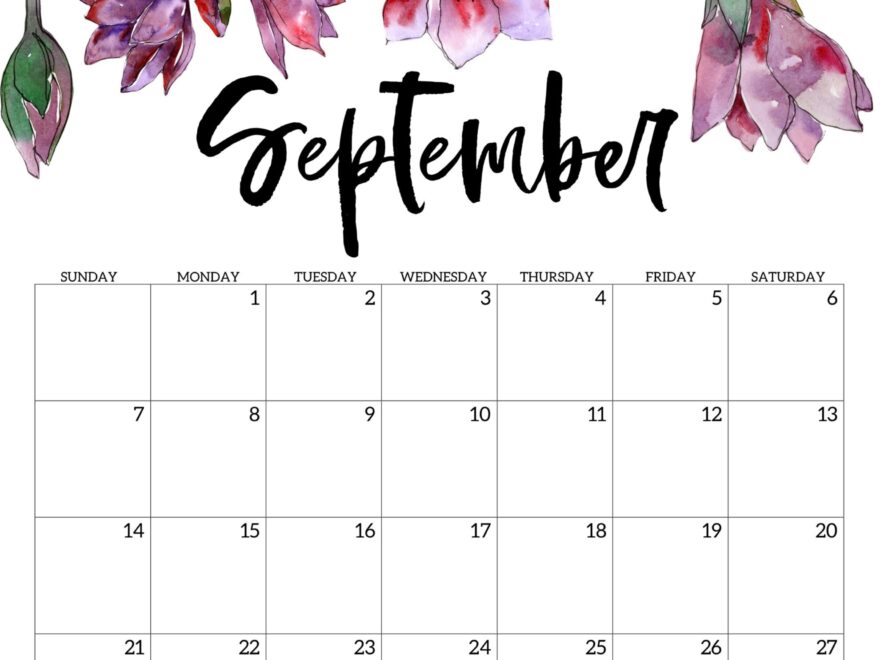 2025 Free Printable Calendar Floral Paper Trail Design