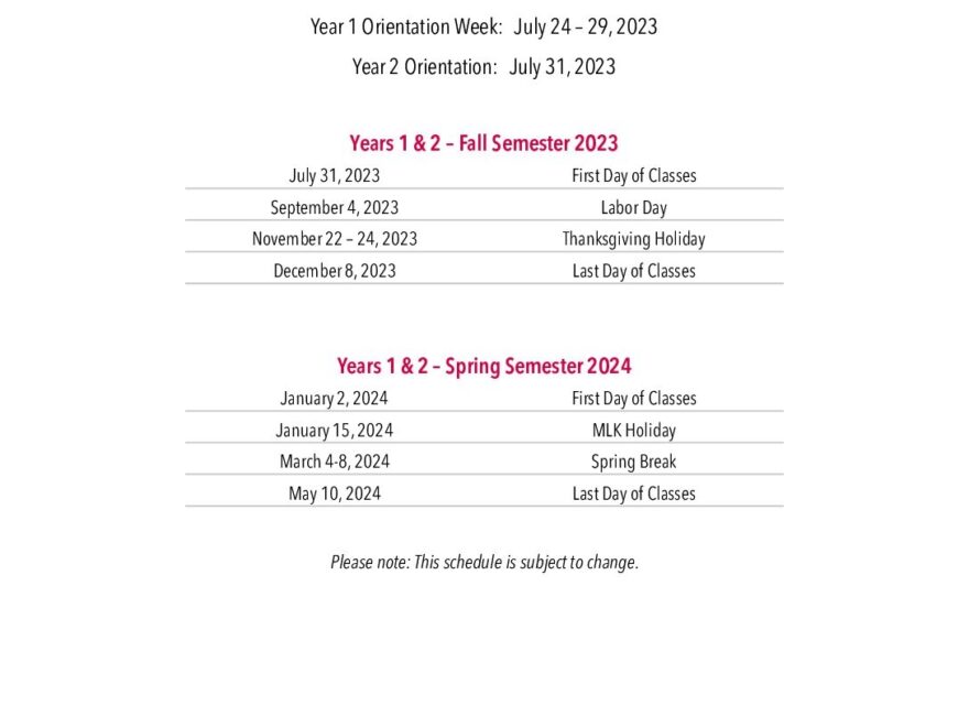 Academic Calendar 2023 24 AU UGA Medical Partnership