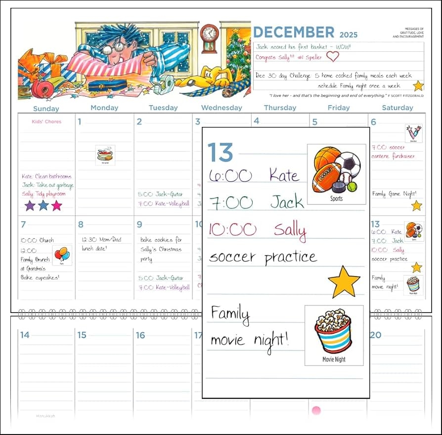 Amazon More Time Moms Family Organizer Calendar 2025 15x22 Inches September 2024 To December 2025 Wall Calendar Includes Large Grid Pocket 500 Stickers For Appointments Events Reminders Office Products