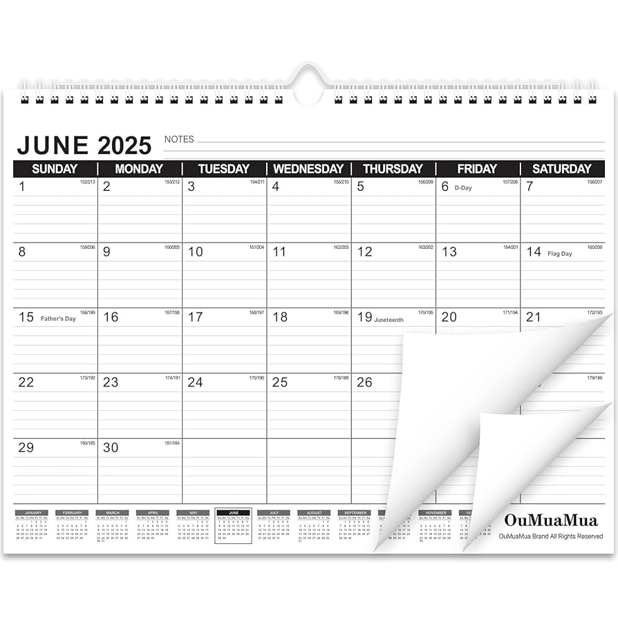 Amazon OuMuaMua Wall Calendar 2025 Calendar Wall 2025 2026 Jun 2025 To Dec 2026 14 X 11 19 Month Paper Hanging Planner Wall With Thick Paper Ruled Blocks For Office Home Planning Organizing Office Products