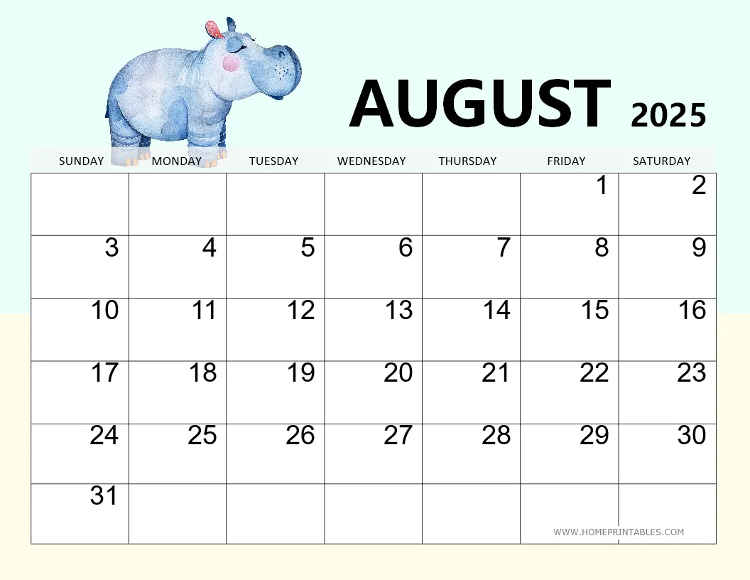August 2025 Calendar 30 Beautiful Printable Templates Home Printables