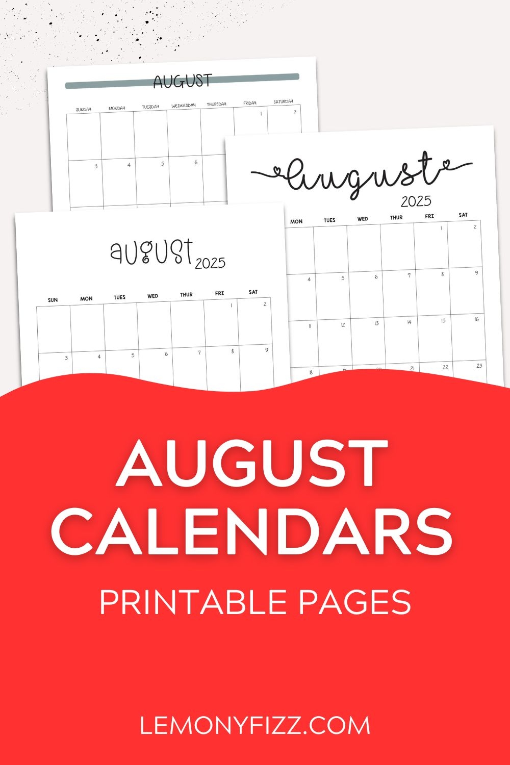 August 2025 Monthly Calendar To Print