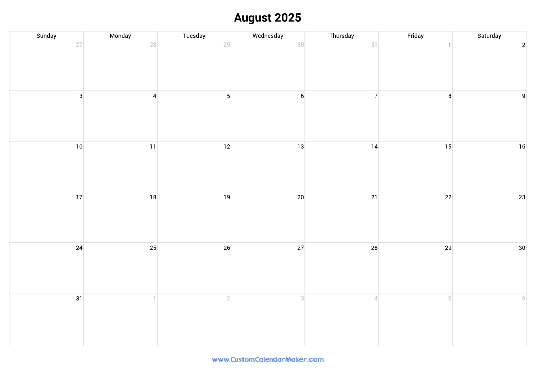 August 2025 Printable Calendar With Australia Holidays Custom Calendar Maker