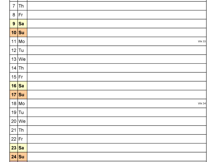 Calendar August 2025 UK With PDF Excel And Word Templates