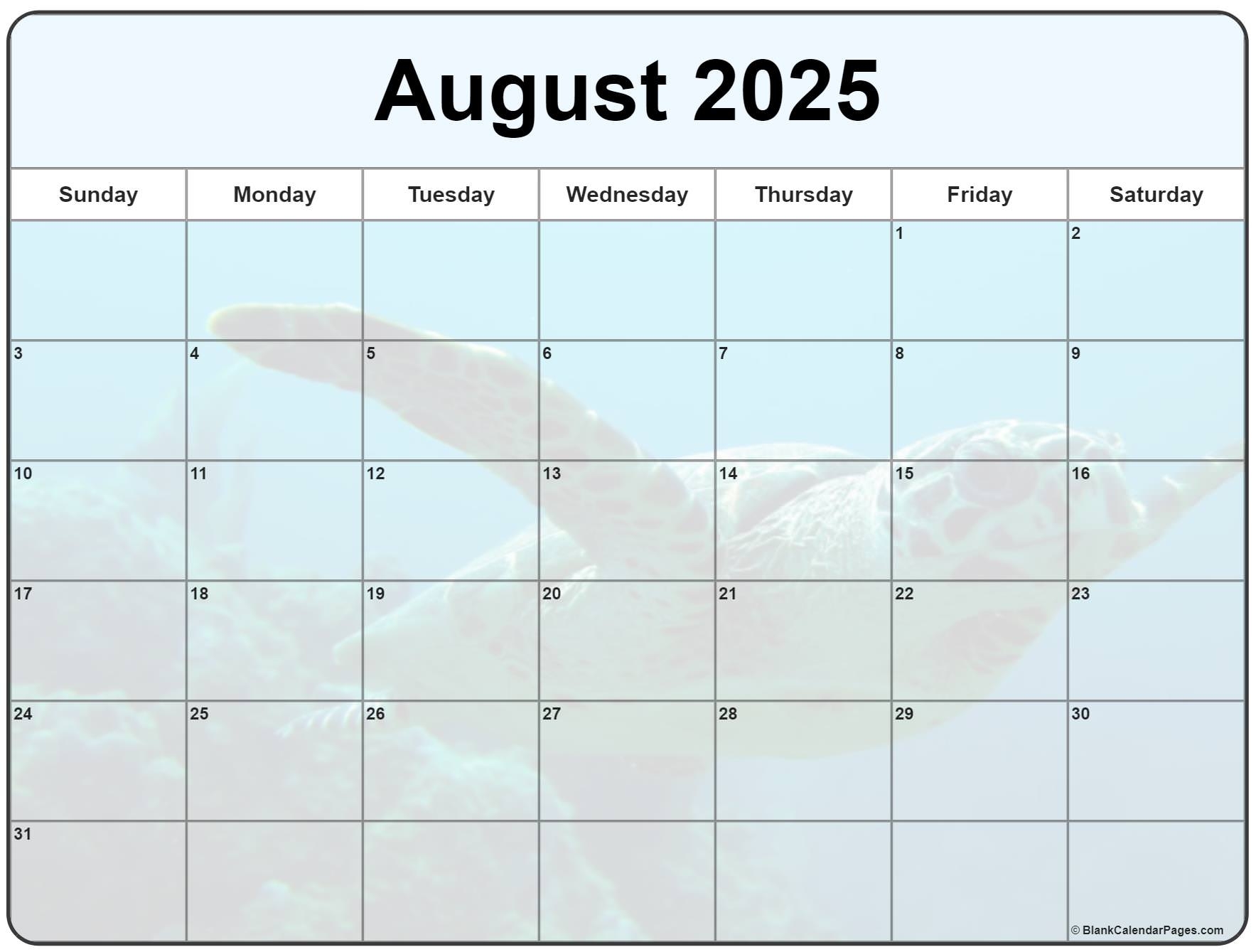 Collection Of August 2025 Photo Calendars With Image Filters Collection Of August 2025 Photo Calendars With Image Filters