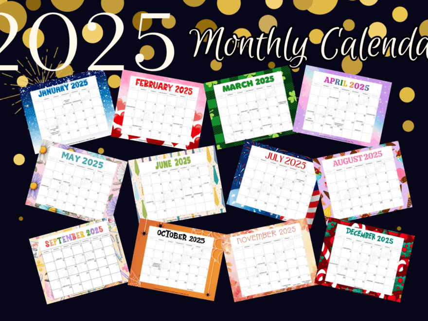 Cute 2025 Free Printable Monthly Calendars Cassie Smallwood