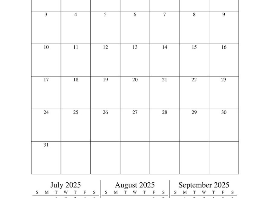 Editable Calendar August 2025