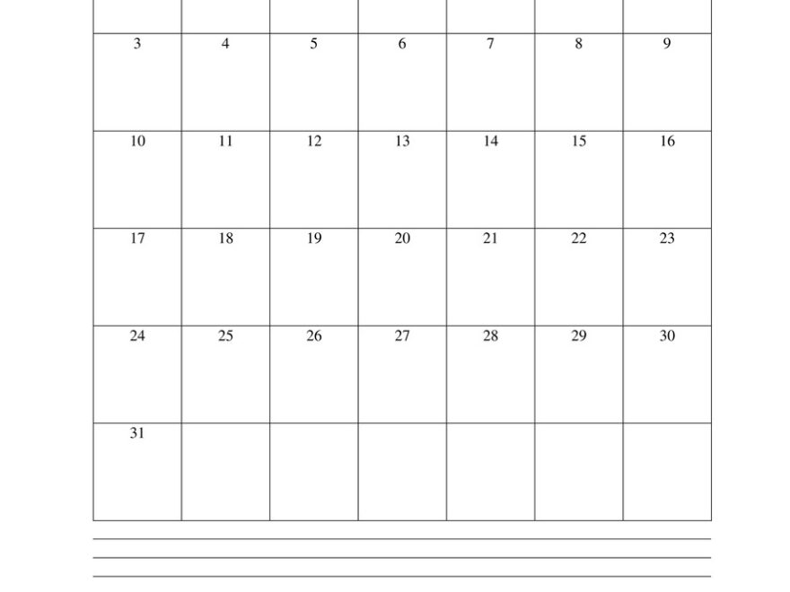 Editable Calendar August 2025