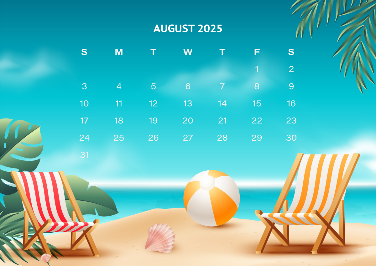 August 2025 Blank Calendar Free