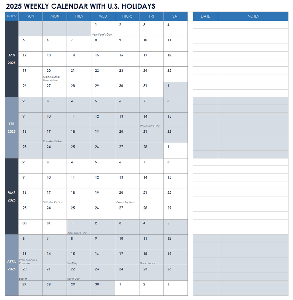 August 2025 Printable Blank Calendar