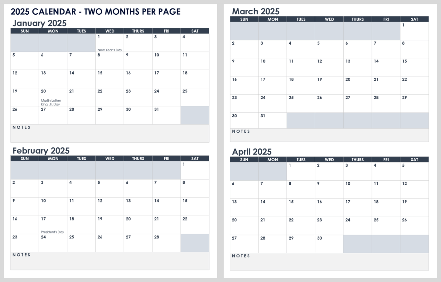 August 2025 Blank Calendar Template