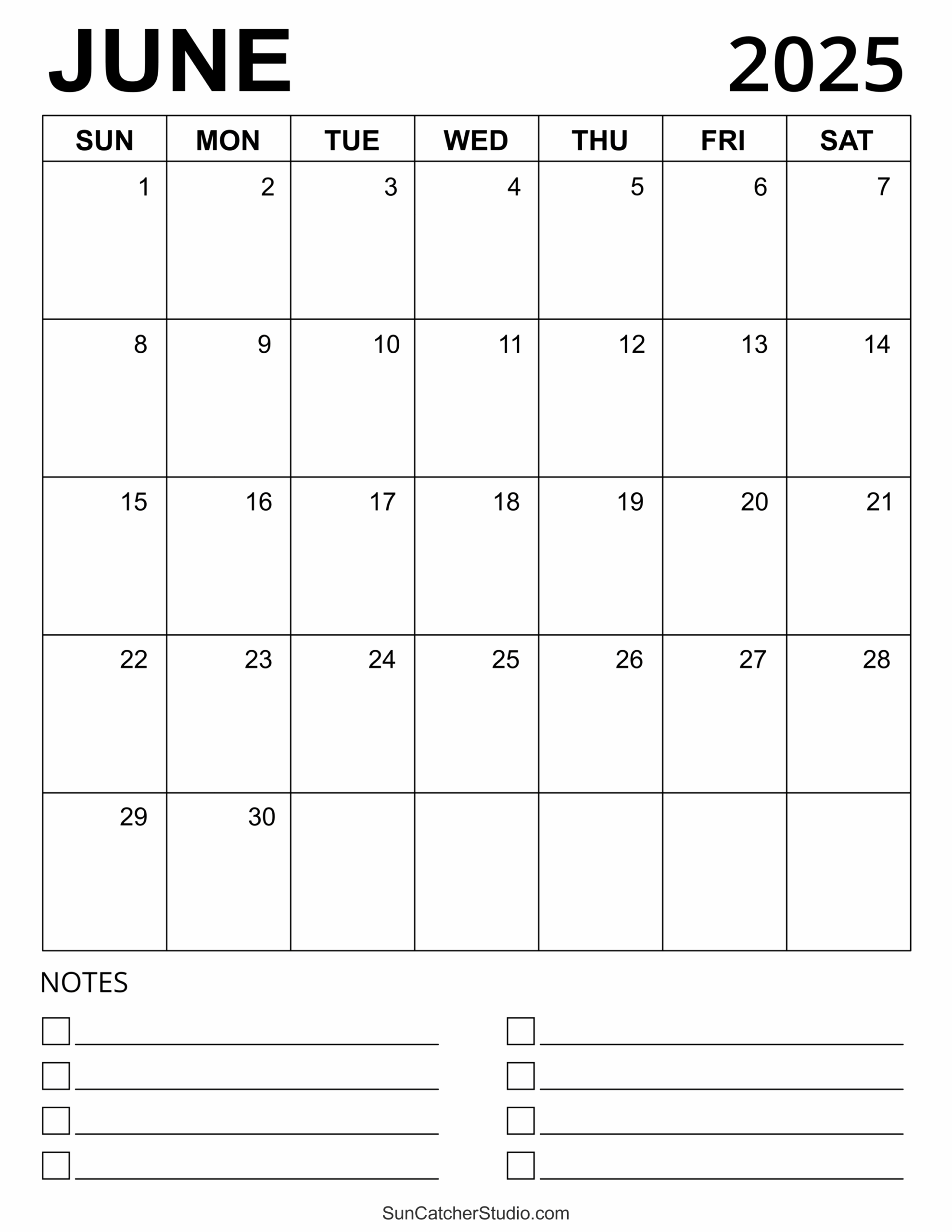 June 2025 Calendar Free Printable Free Printables Monograms Design Tools Patterns DIY Projects