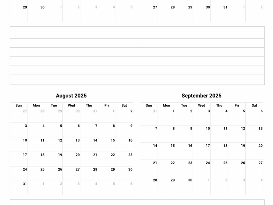 June To September 2025 Printable Calendar Custom Calendar Maker