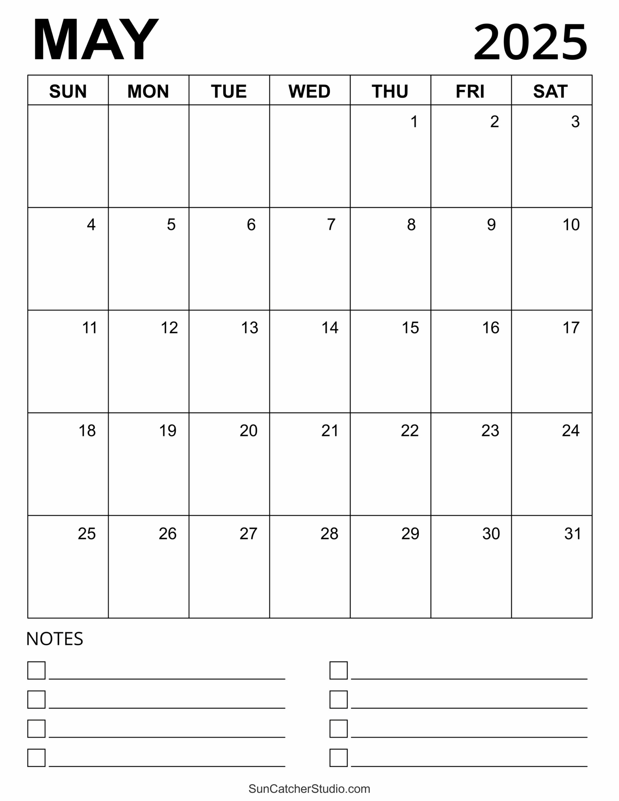 May 2025 Calendar Free Printable Free Printables Monograms Design Tools Patterns DIY Projects