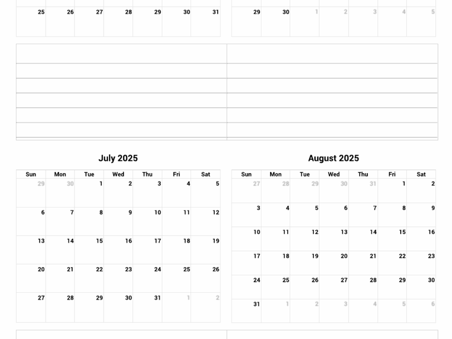 May To August 2025 Printable Calendar Custom Calendar Maker