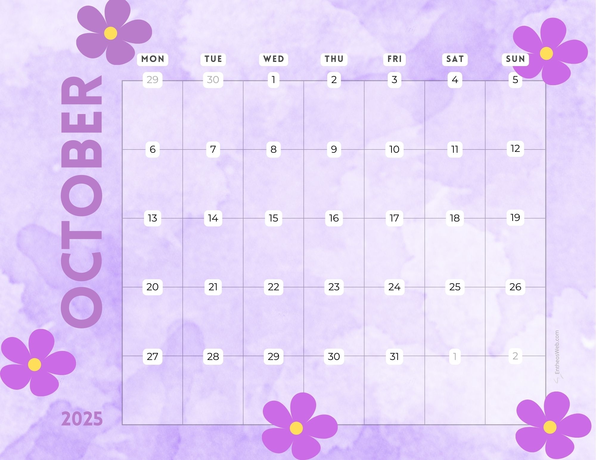 September And October 2025 Calendar