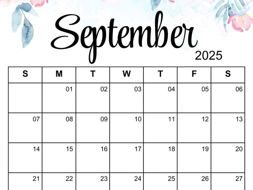 Printable September 2025 Calendar With Holidays Calendarkart