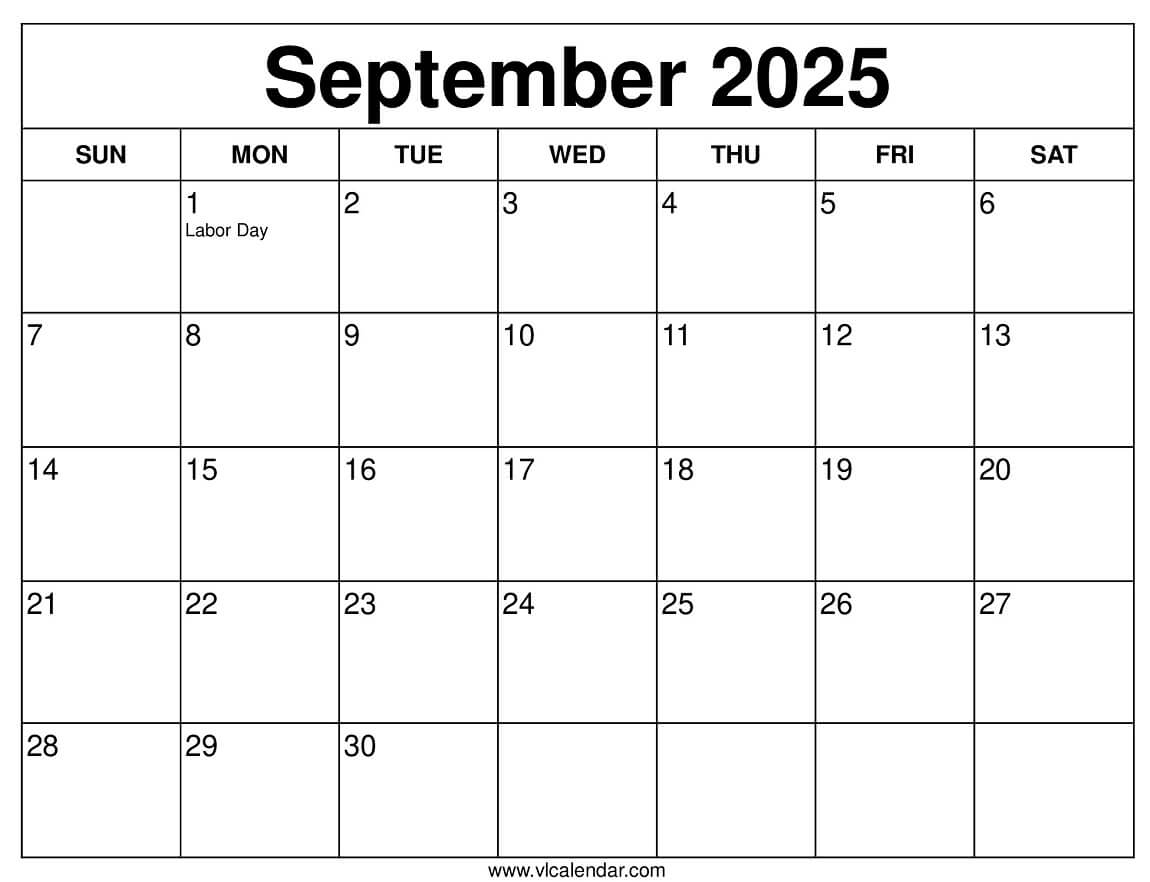 September 2025 Calendar Free Printable Templates Planning Guide