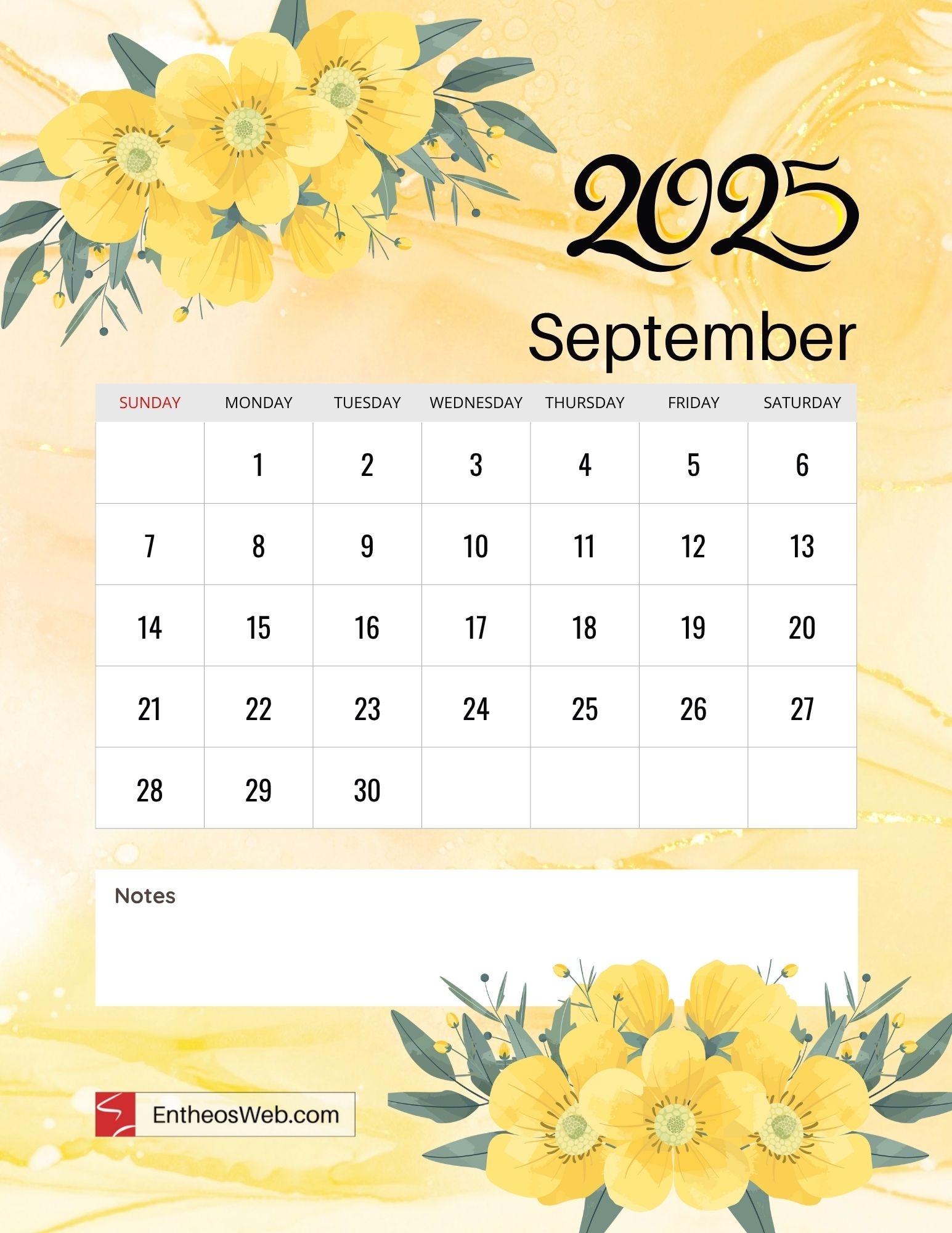 September 2025 Calendar Printables EntheosWeb