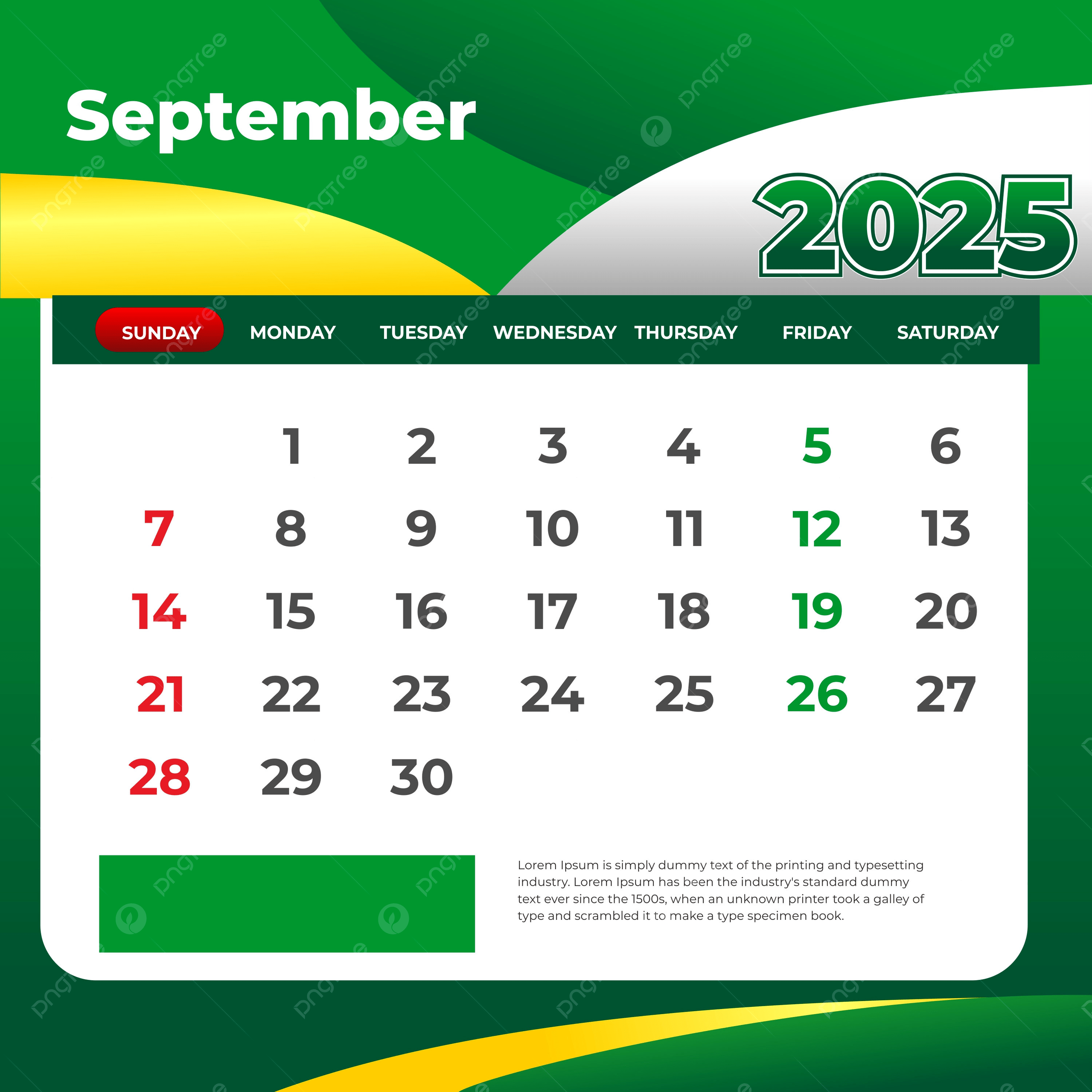 Printable Blank September 2025 Calendar