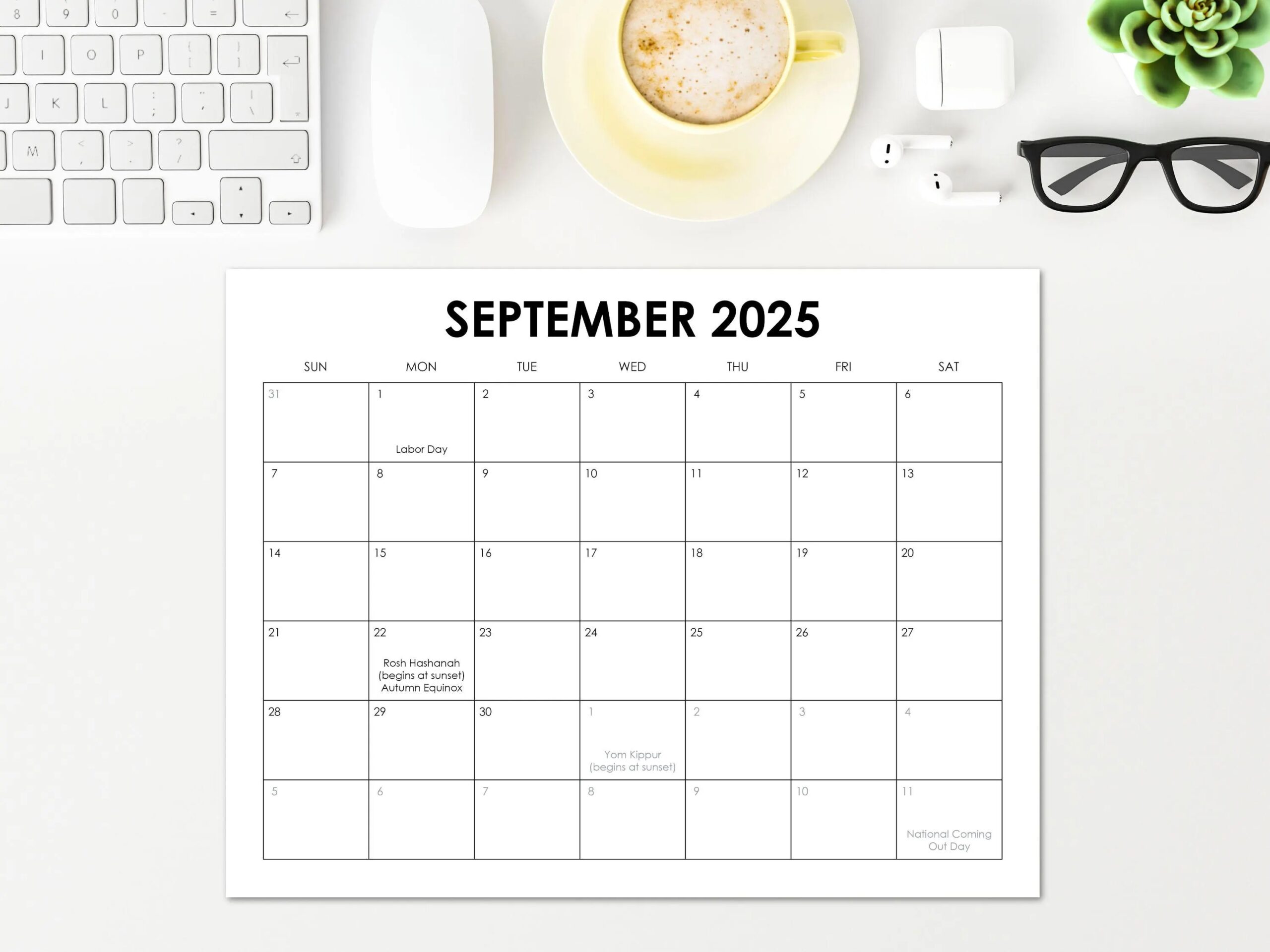Blank Calendar Pages September 2025