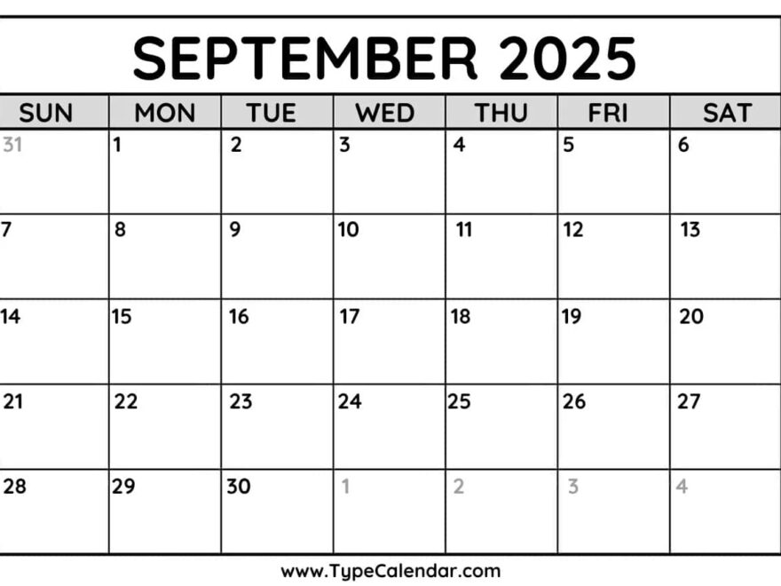 September 2025 Calendars Free Printable Templates