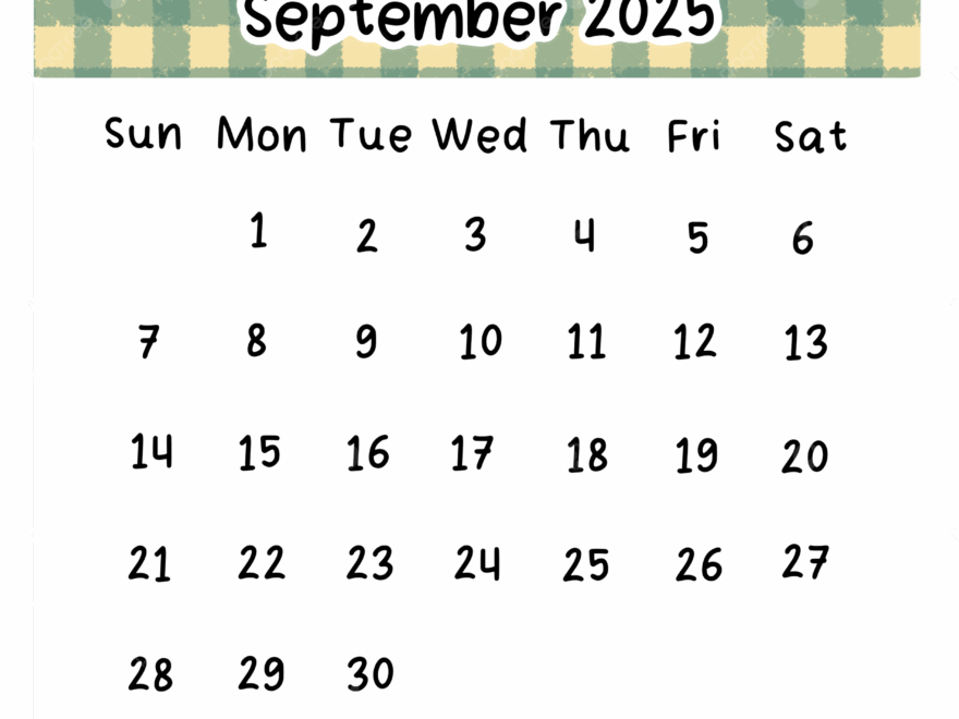 September Calendar Of 2025 Template September 2025 Calendar PNG Transparent Clipart Image And PSD File For Free Download