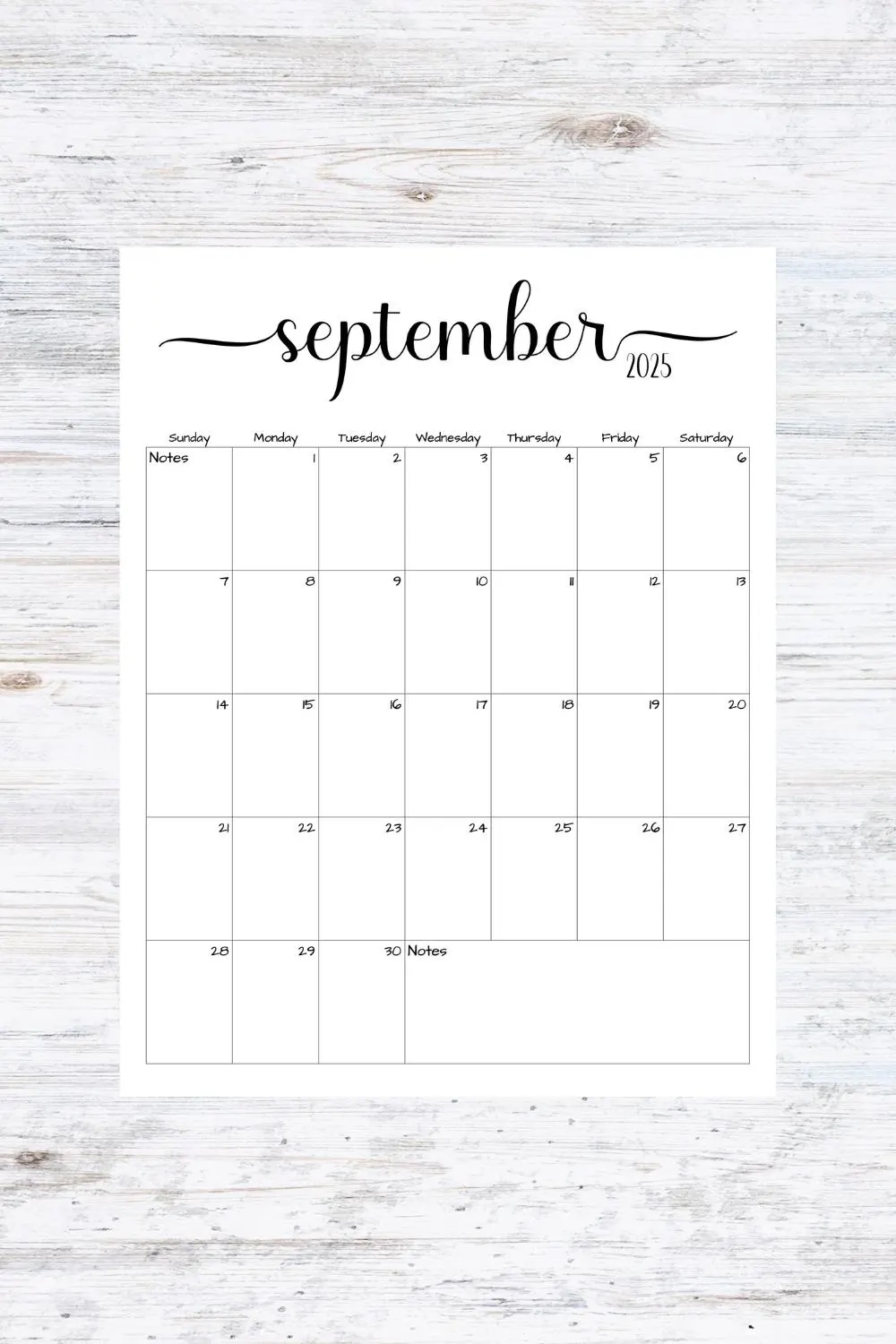 September Calendar Png Etsy