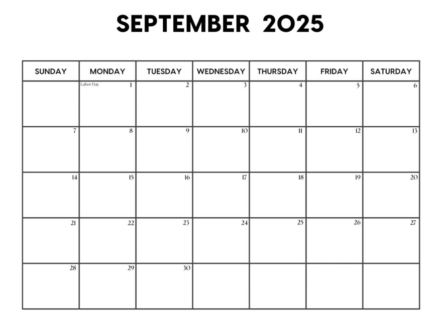 September Calendar Png Etsy
