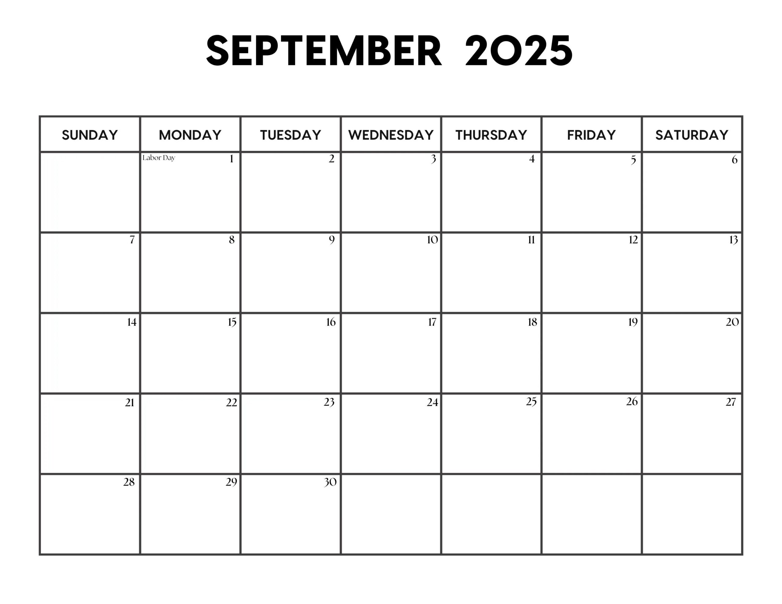 September Calendar Png Etsy