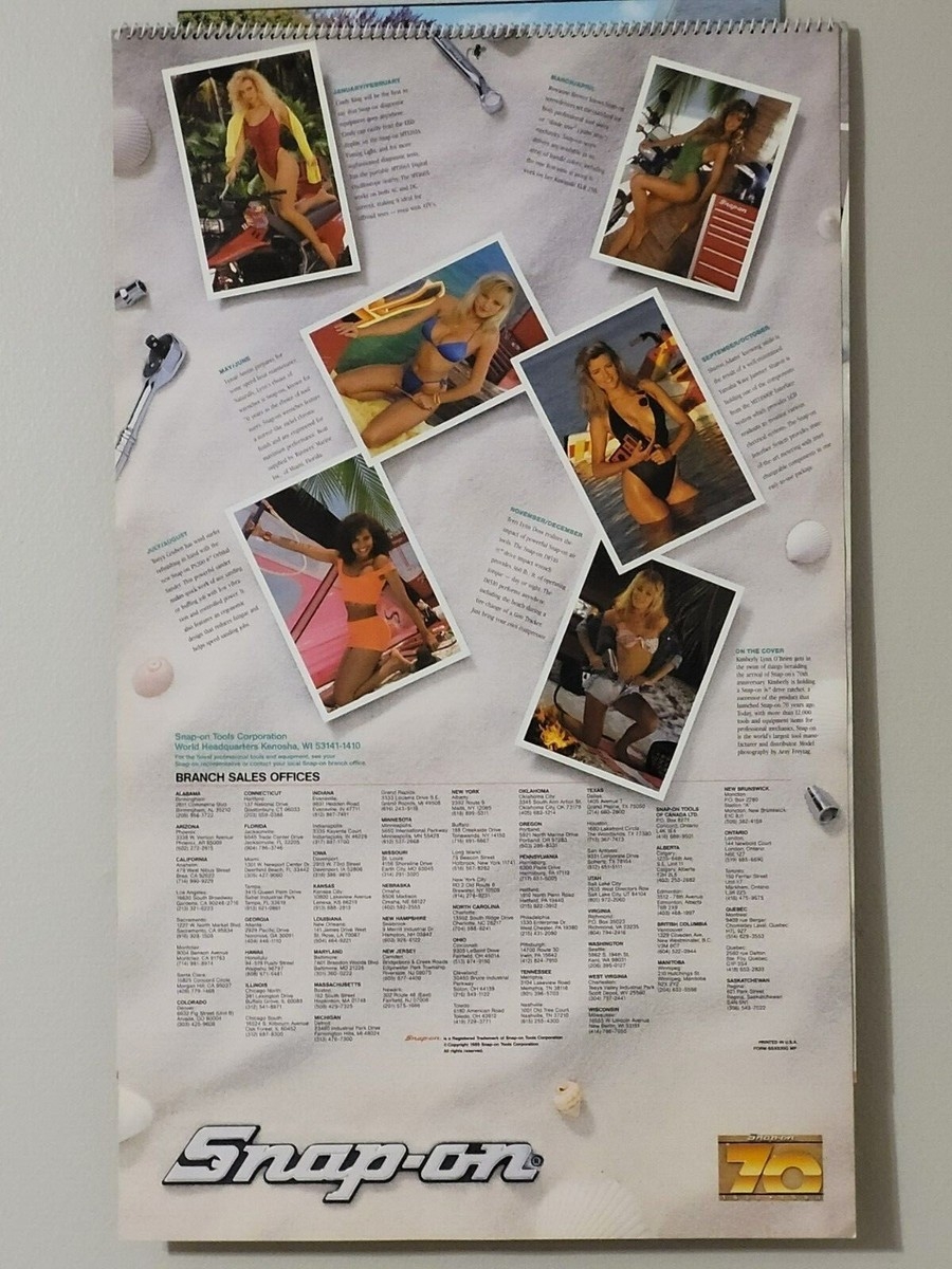 Vintage 1990 Snap On Tools Collector s Edition Wall Calendar EBay