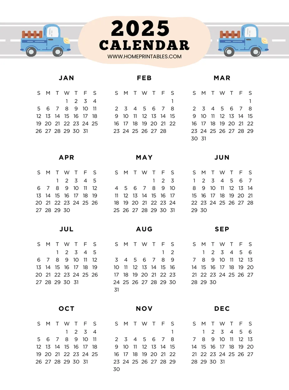 Yearly Calendar 2025 On One Page 40 Best Free Templates Yearly Calendar 2025 On One Page 40 Best Free Templates