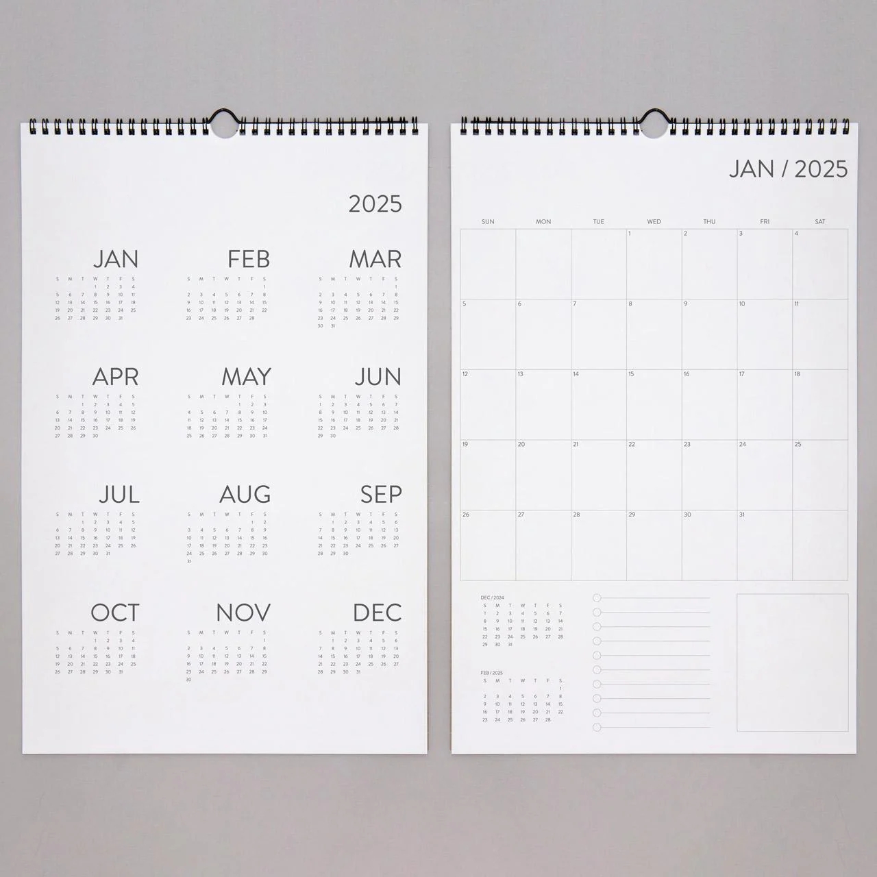 Blank 2025 Wall Calendar