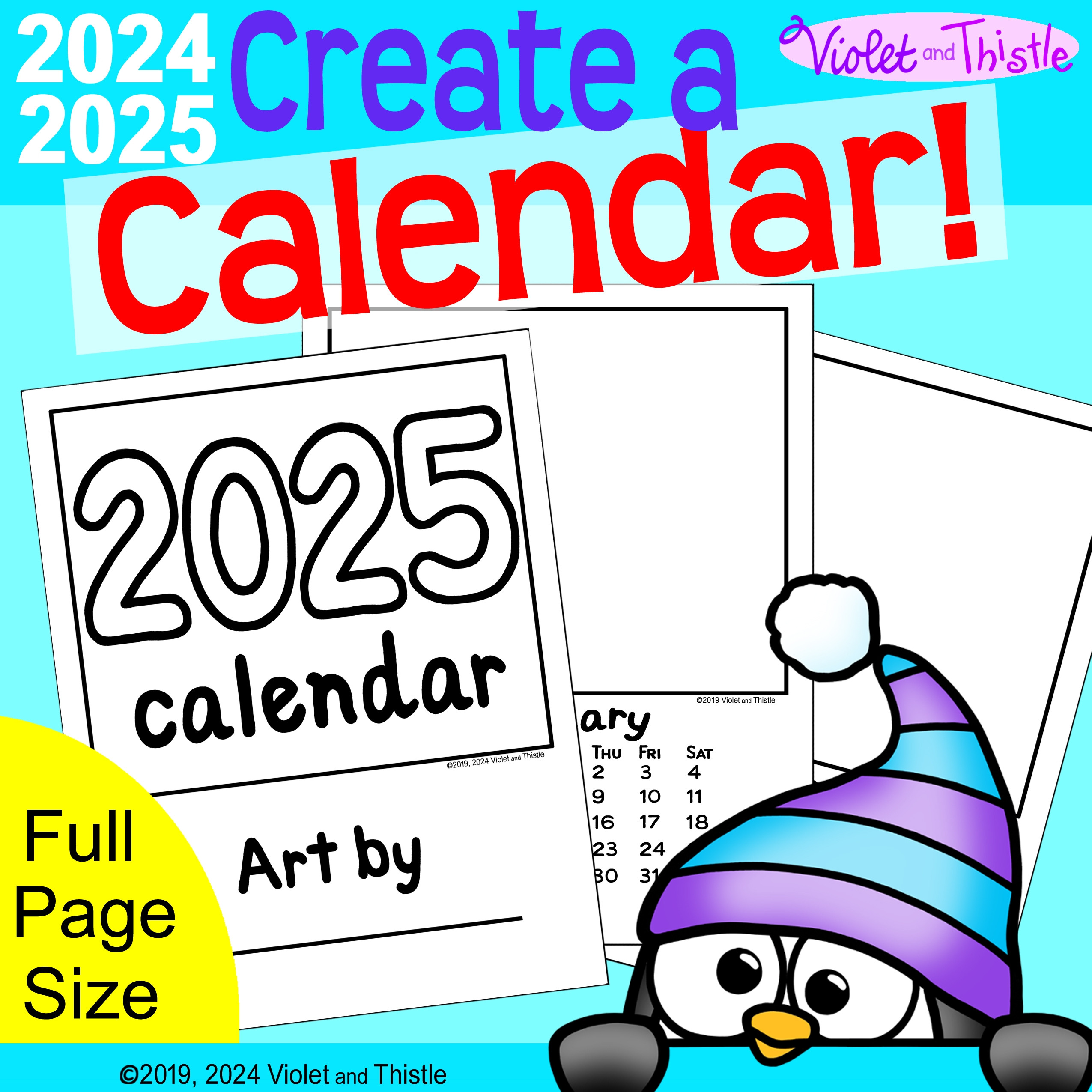 Blank 2025 Year Calendar