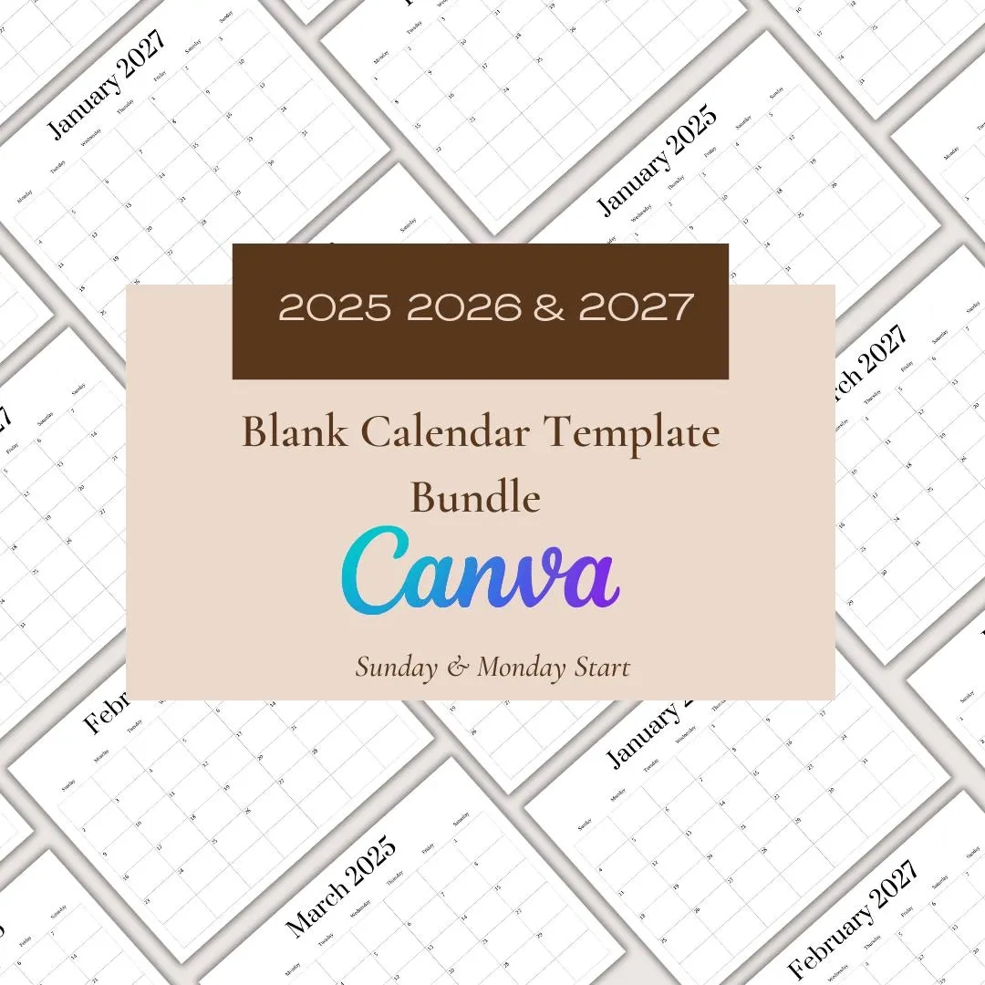 2025 To 2026 Blank Calendar
