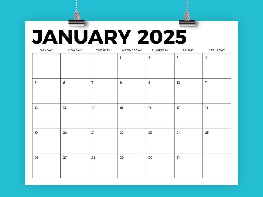 2025 8 5 X 11 Inch Calendar Template By Running With Foxes TheHungryJPEG