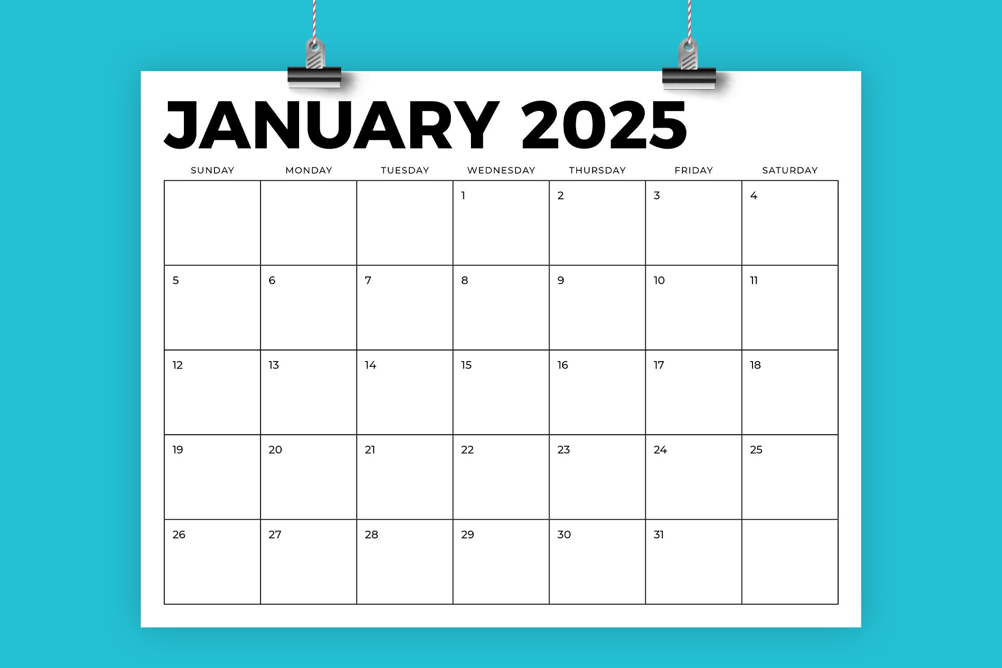 2025 8 5 X 11 Inch Calendar Template By Running With Foxes TheHungryJPEG