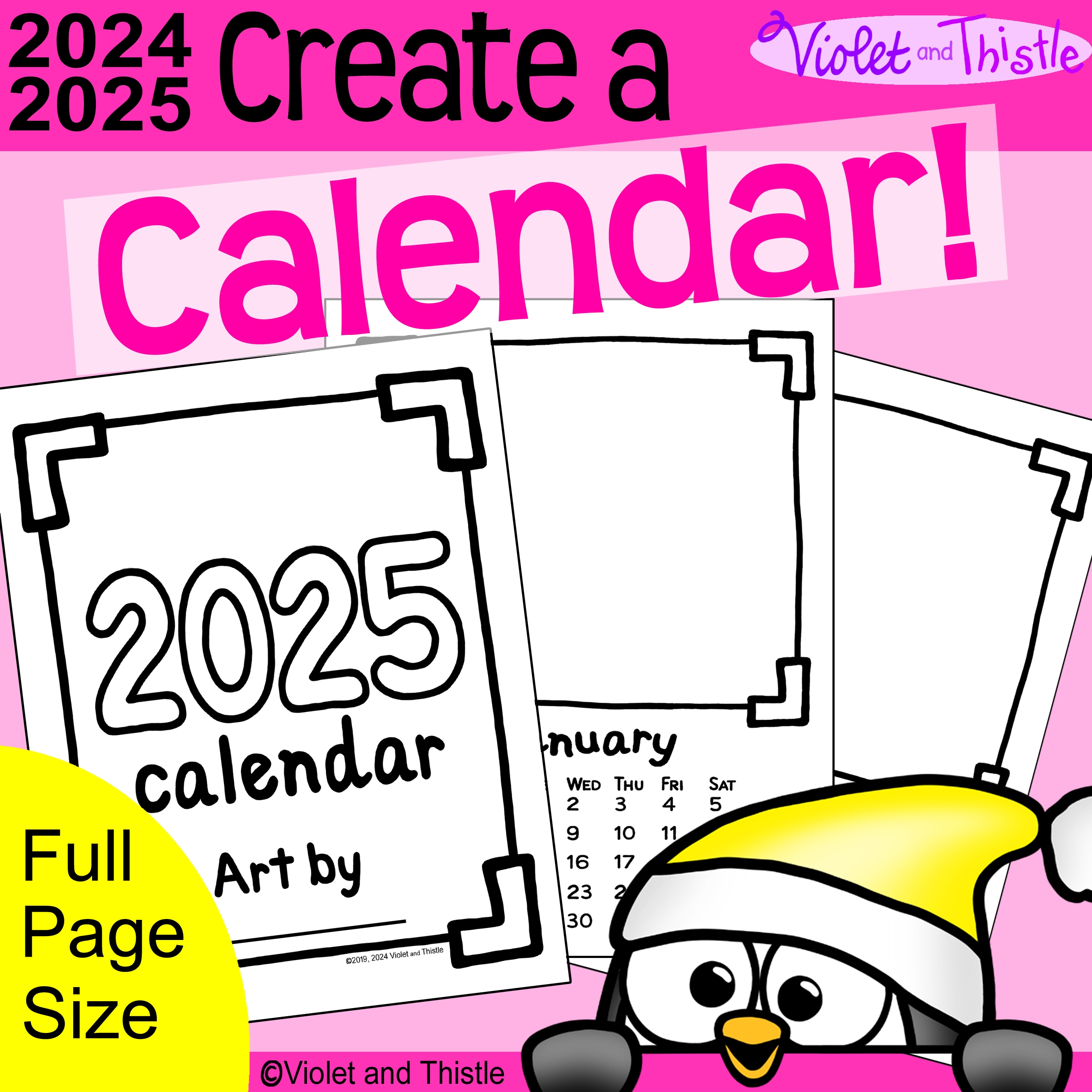 2025 And 2024 Calendar Parent Christmas Gift For Parents Student Gift Calendar Activity Template B Made By Teachers