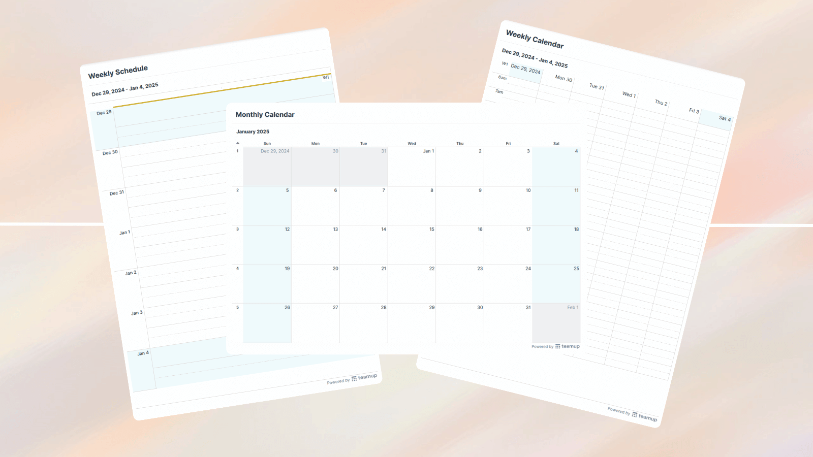 2025 Blank Calendars Download And Print For Easy Organization Teamup