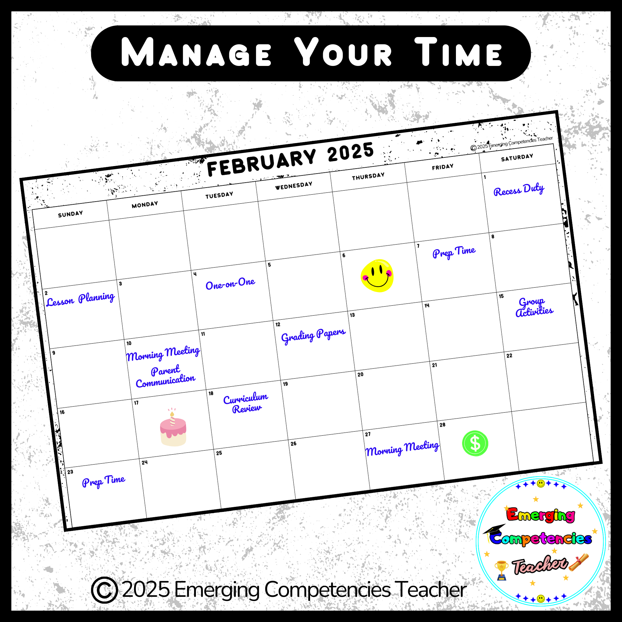 2025 Blank Monthly Calendar Templates Printable Made By Teachers