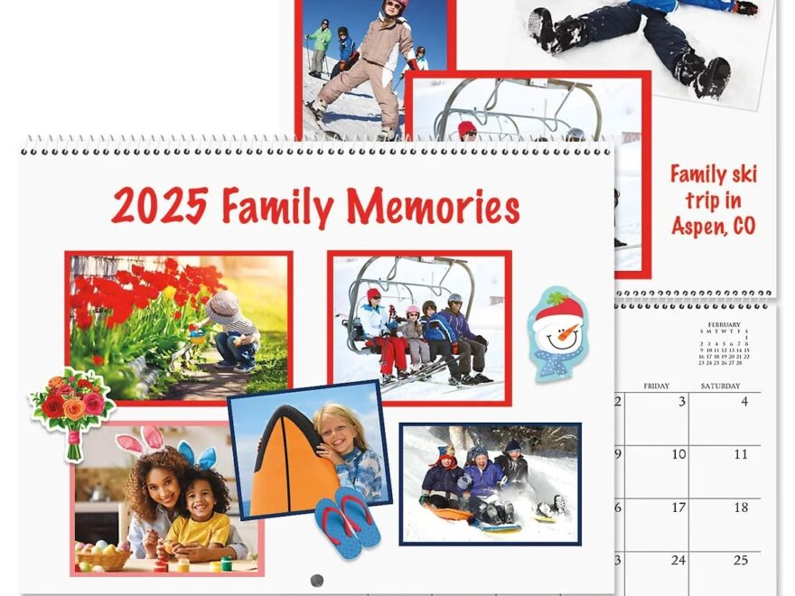 2025 Blank White Scrapbook Wall Calendar 12 Inch X 9 Inch Size Closed 18 Inch Size Open Large Bookstore Quality DIY Spiral Bound Hanging Calendar For Kitchen Office By Current Walmart