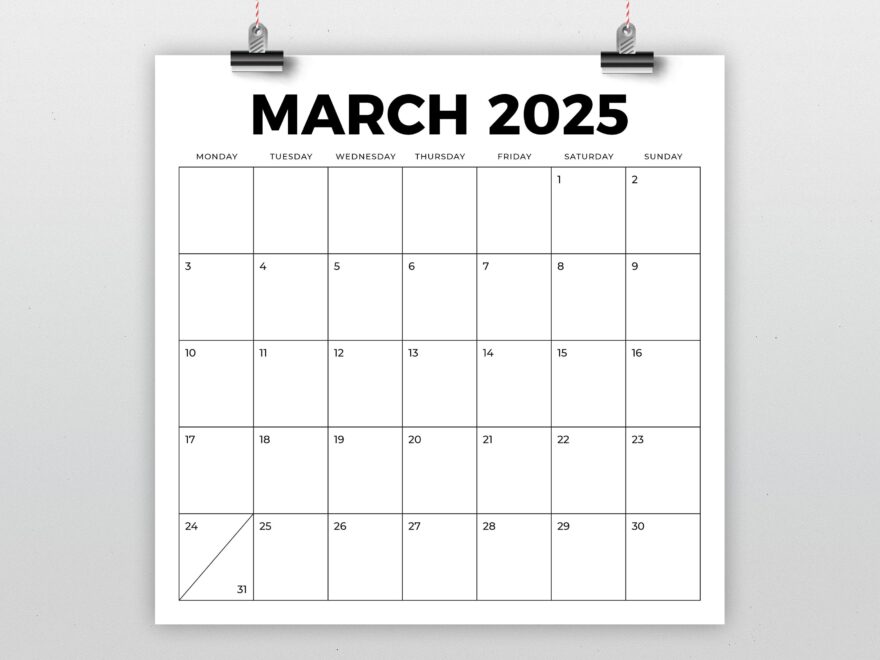 2025 BOLD Mon Sun 12x12 Calendar By Running With Foxes TheHungryJPEG