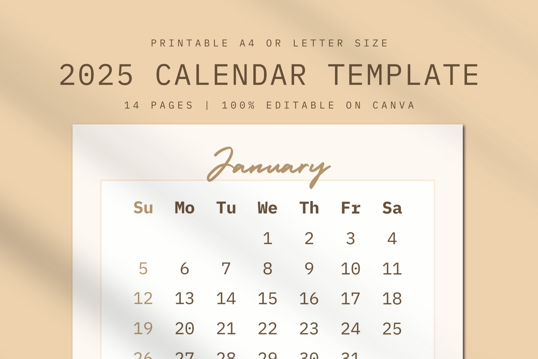 Blank Printable Calendar Templates 2025