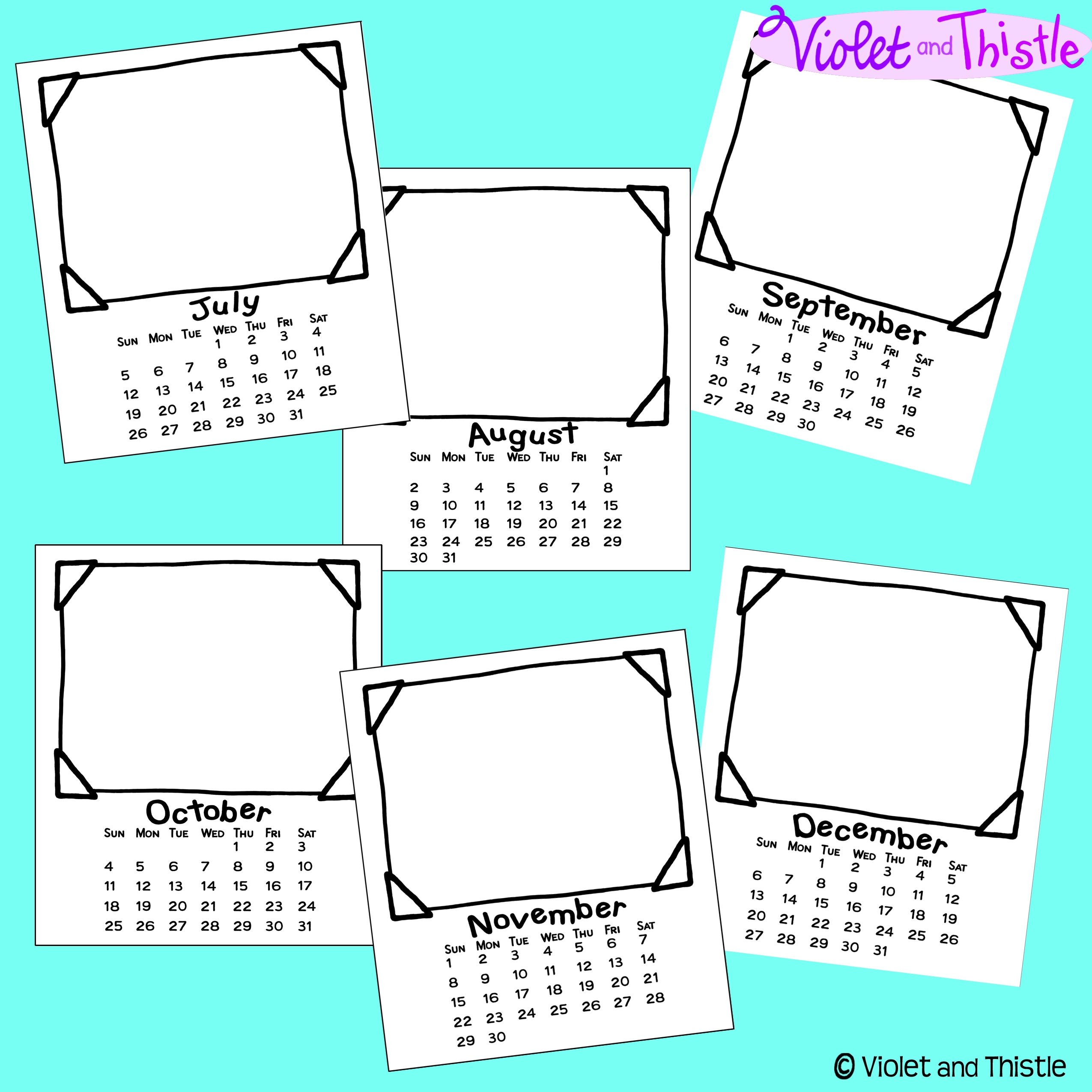 2025 Calendar CD CASE SIZE Sml Printable Monthly Parent Christmas Gift For Parent Draw CD2 Made By Teachers