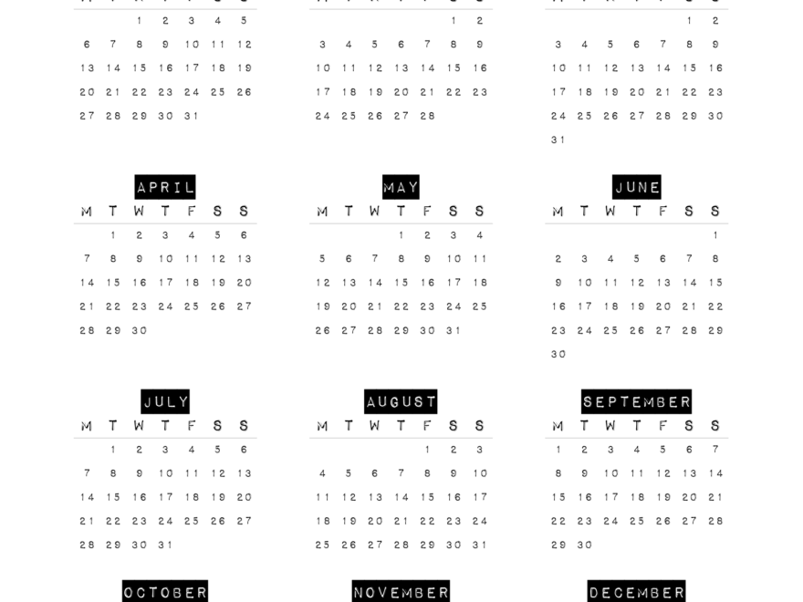 2025 Calendar Free Printable Bullet Journal And Planner Free Download Year at a Glance Future Log 3 Years Apart