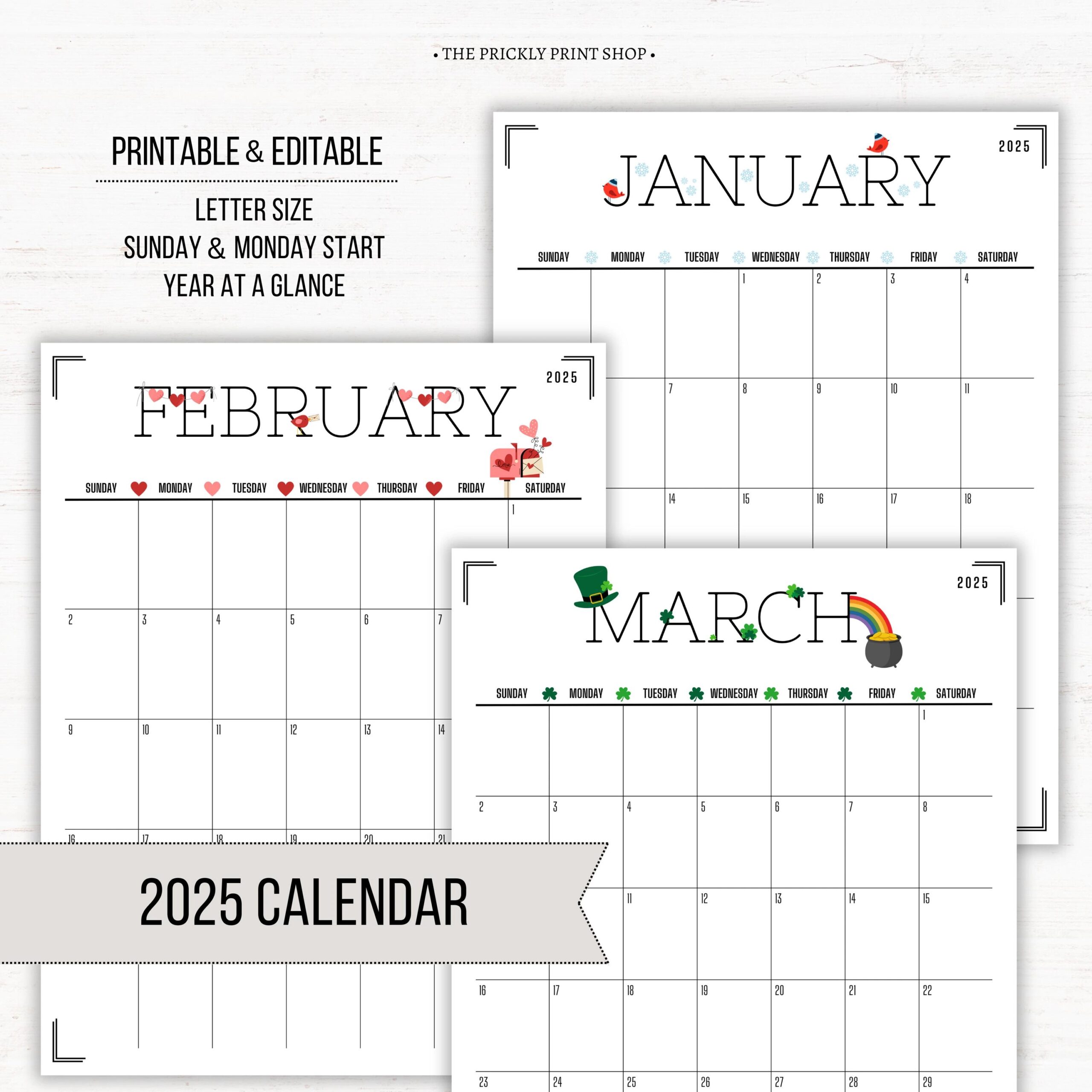 Print Blank Calendar By Month 2025 Print Blank Calendar By Month 2025